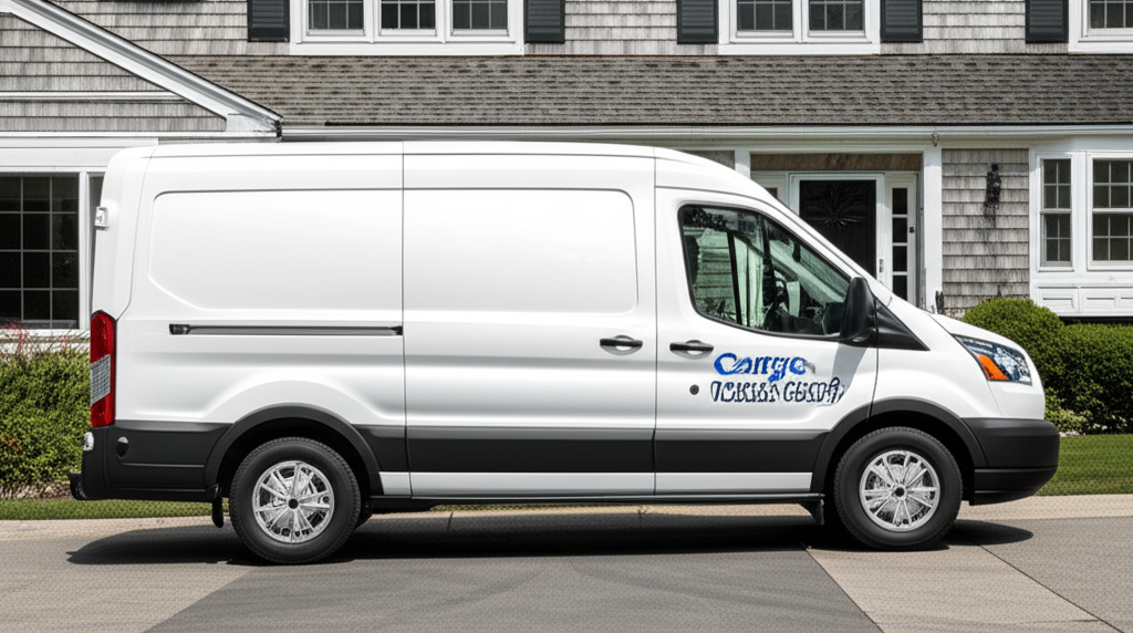 Professional service van ready for appliance repair calls